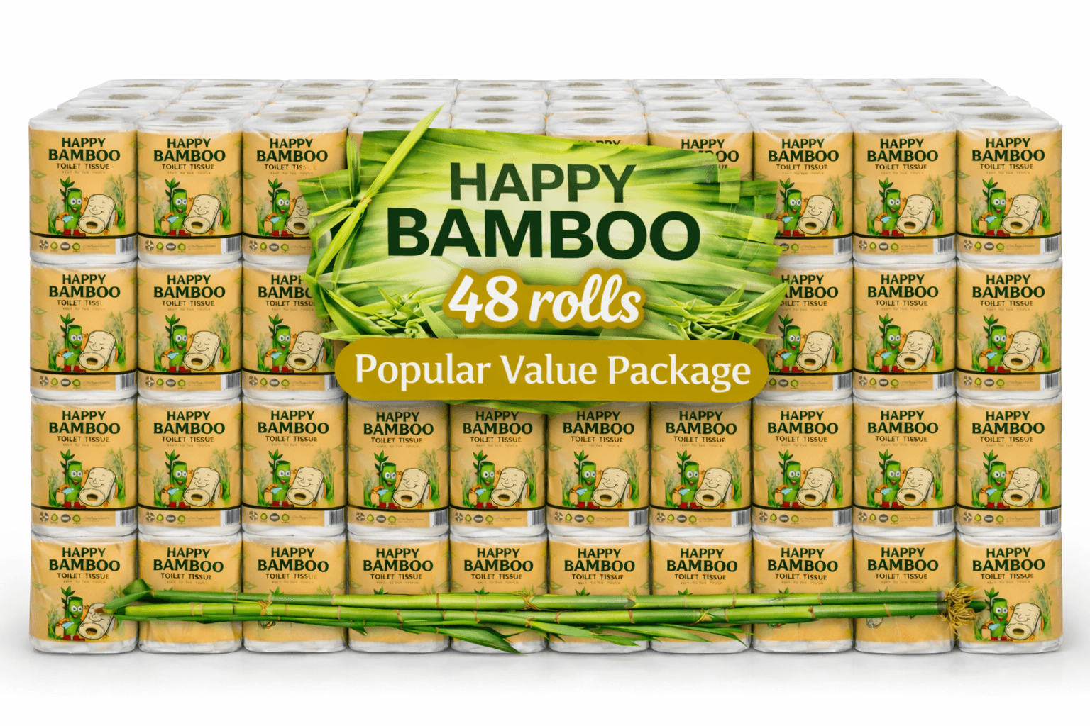 Happy Bamboo Popular Value Pack (48 Rolls)